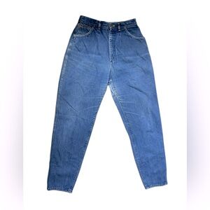 LEE vintage pleated front women’s denim high waist zip fly jeans size 15 EUC